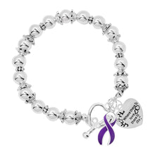 Load image into Gallery viewer, Lupus Awareness Purple Ribbon Charm Bracelets - Fundraising For A Cause