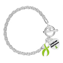 Load image into Gallery viewer, Lymphoma Lime Green Ribbon Rope Bracelets - Fundraising For A Cause