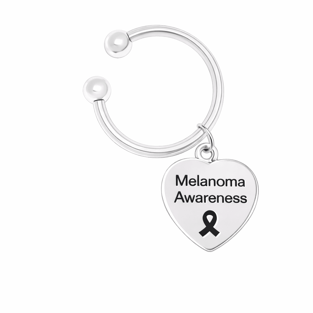 Melanoma Awarenes Heart Key Chains - Fundraising For A Cause