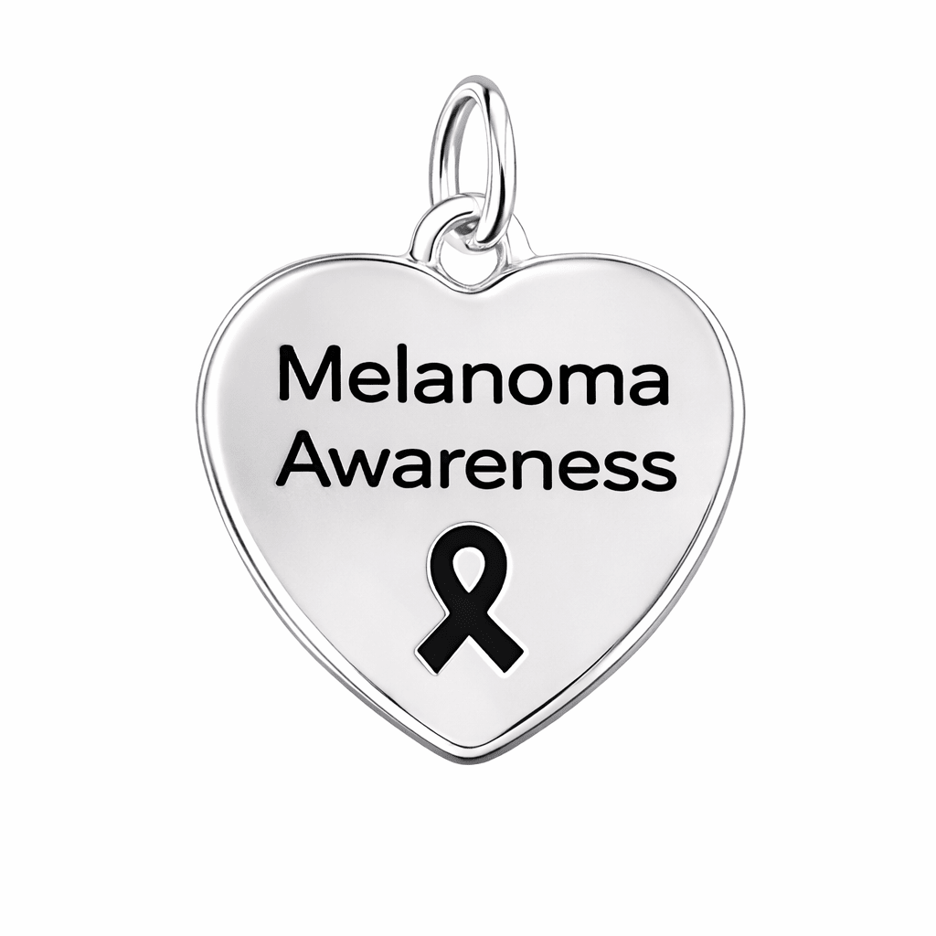 Melanoma Awareness Heart Charms - Fundraising For A Cause