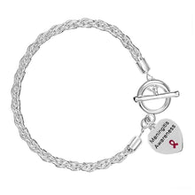 Load image into Gallery viewer, Meningitis Heart Charm Awareness Rope Style Bracelets - Fundraising For A Cause