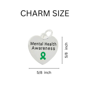 Mental Health Awareness Heart Charm Beaded Bracelets - Fundraising For A Cause