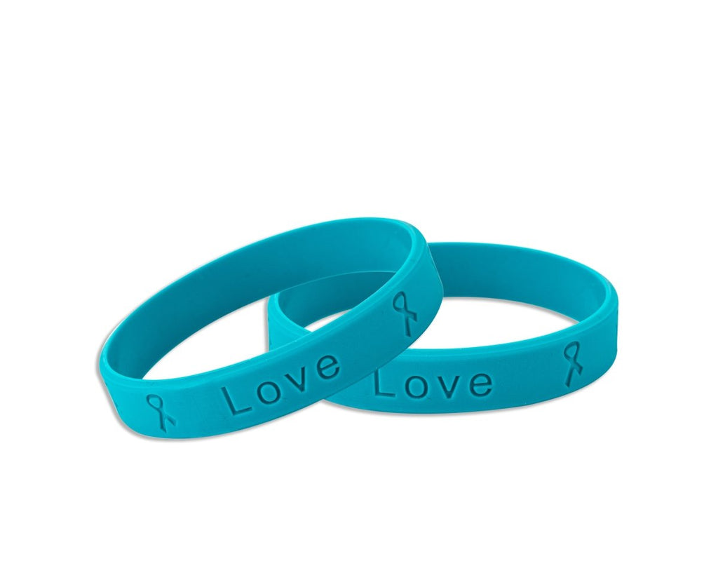 Myasthenia Gravis Awareness Teal Silicone Bracelet Wristbands - Fundraising For A Cause