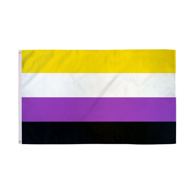 Non Binary 3 Feet by 5 Feet Nylon PRIDE Flag - Fundraising For A Cause