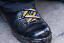 Load image into Gallery viewer, Nonbinary Flag Striped Shoelaces - Fundraising For A Cause