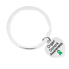 Load image into Gallery viewer, Organ Donors Awareness Heart Charm Split Style Keychain - Fundraising For A Cause