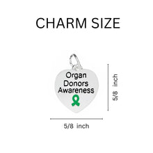 Load image into Gallery viewer, Organ Donors Awareness Heart Charm Split Style Keychain - Fundraising For A Cause