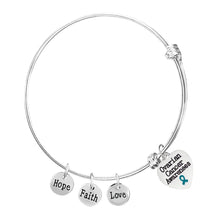 Load image into Gallery viewer, Ovarian Cancer Awareness Heart Retractable Charm Bracelet - Fundraising For A Cause