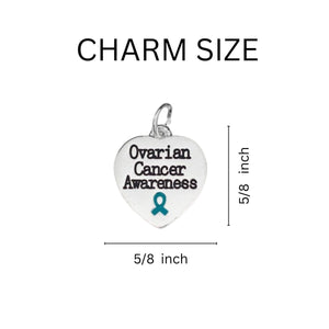 Ovarian Cancer Mom Awareness Heart Retractable Charm Bracelet - Fundraising For A Cause