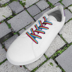 Pansexual Flag Striped Shoe Laces - Fundraising For A Cause