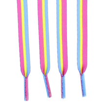 Load image into Gallery viewer, Pansexual Flag Striped Shoe Laces - Fundraising For A Cause