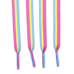 Pansexual Flag Striped Shoe Laces - Fundraising For A Cause