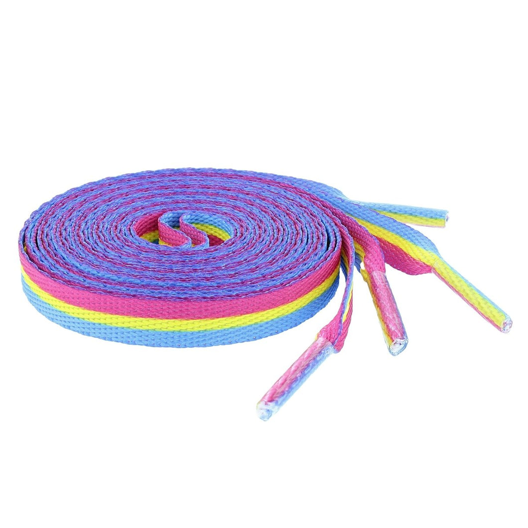 Pansexual Flag Striped Shoe Laces - Fundraising For A Cause