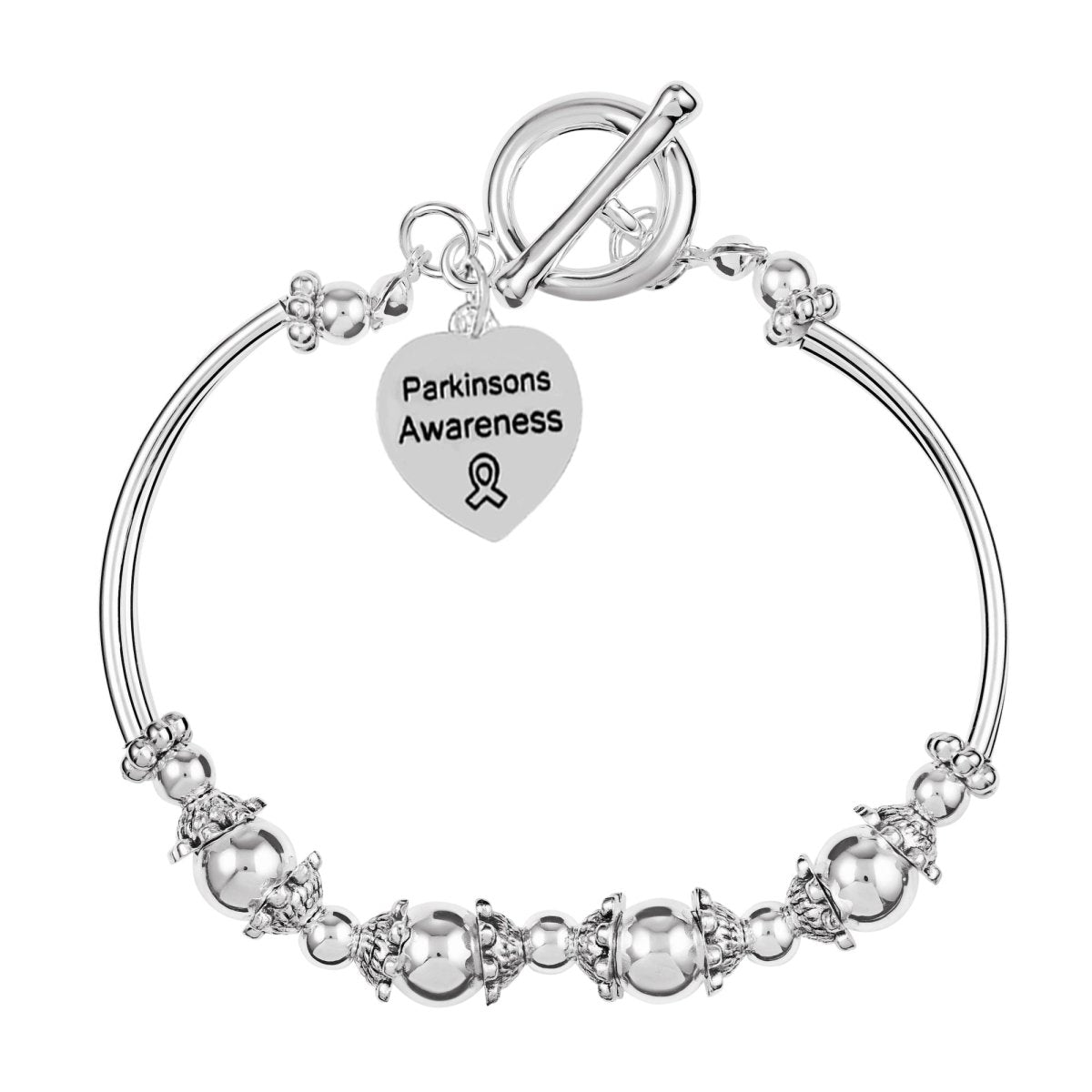 Parkinsons Disease Charm Partial Beaded Bracelets - Fundraising For A Cause