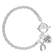 Load image into Gallery viewer, Parkinsons Disease Gray Ribbon Rope Bracelets - Fundraising For A Cause