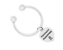 Load image into Gallery viewer, Parkinson&#39;s Disease Heart Awareness Charm Horseshoe Key Chains - Fundraising For A Cause