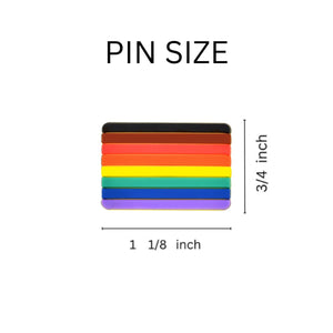 Philadelphia 8 Stripe Pride Rainbow Flag Silicone Pins - Fundraising For A Cause