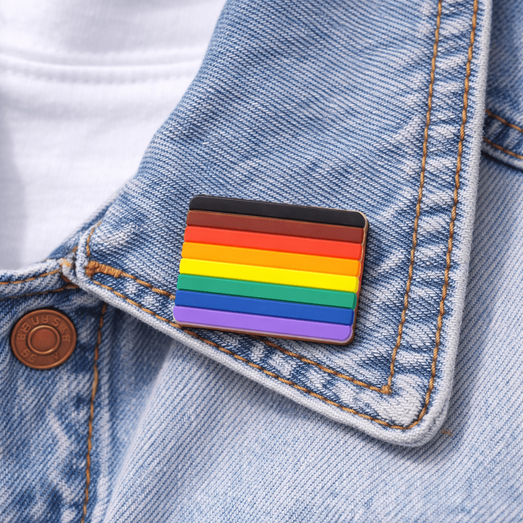 Philadelphia Rainbow Pride Rectangle Flag Pin - Fundraising For A Cause