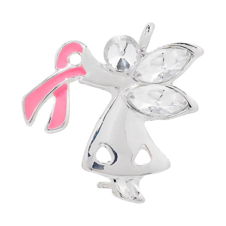 Pink Ribbon Angel By My Side Pins - Fundraising For A Cause