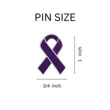 Load image into Gallery viewer, Purple Ribbon Cancer Pins - Fundraising For A Cause