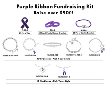 Load image into Gallery viewer, Purple Ribbon Fundraising Kit - Fundraising For A Cause