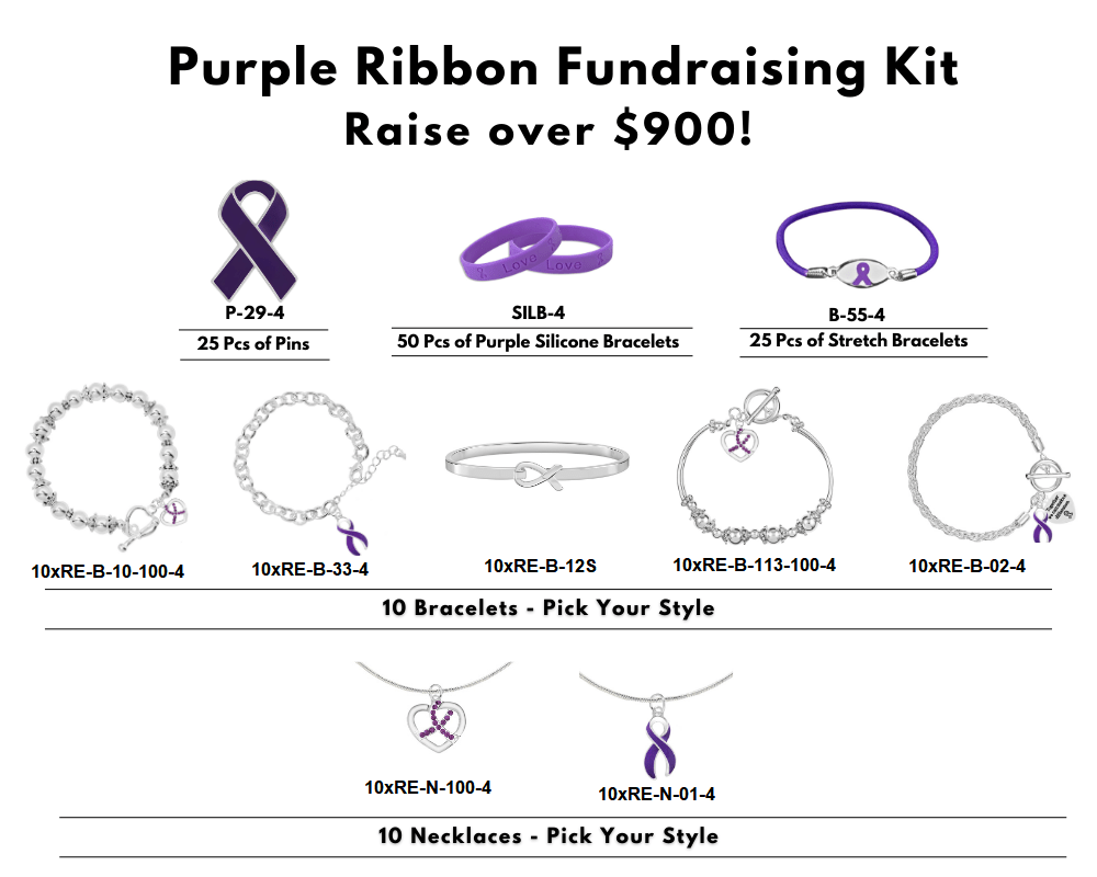 Purple Ribbon Fundraising Kit - Fundraising For A Cause