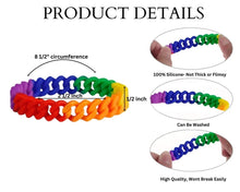 Load image into Gallery viewer, Rainbow Chain Link Silicone Bracelet Wristbands