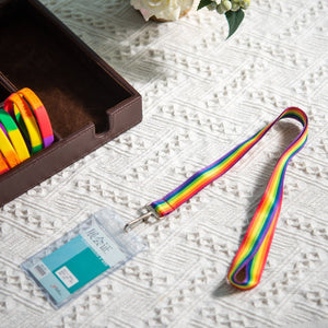 Rainbow Flag Lanyard Badge Holders - Fundraising For A Cause