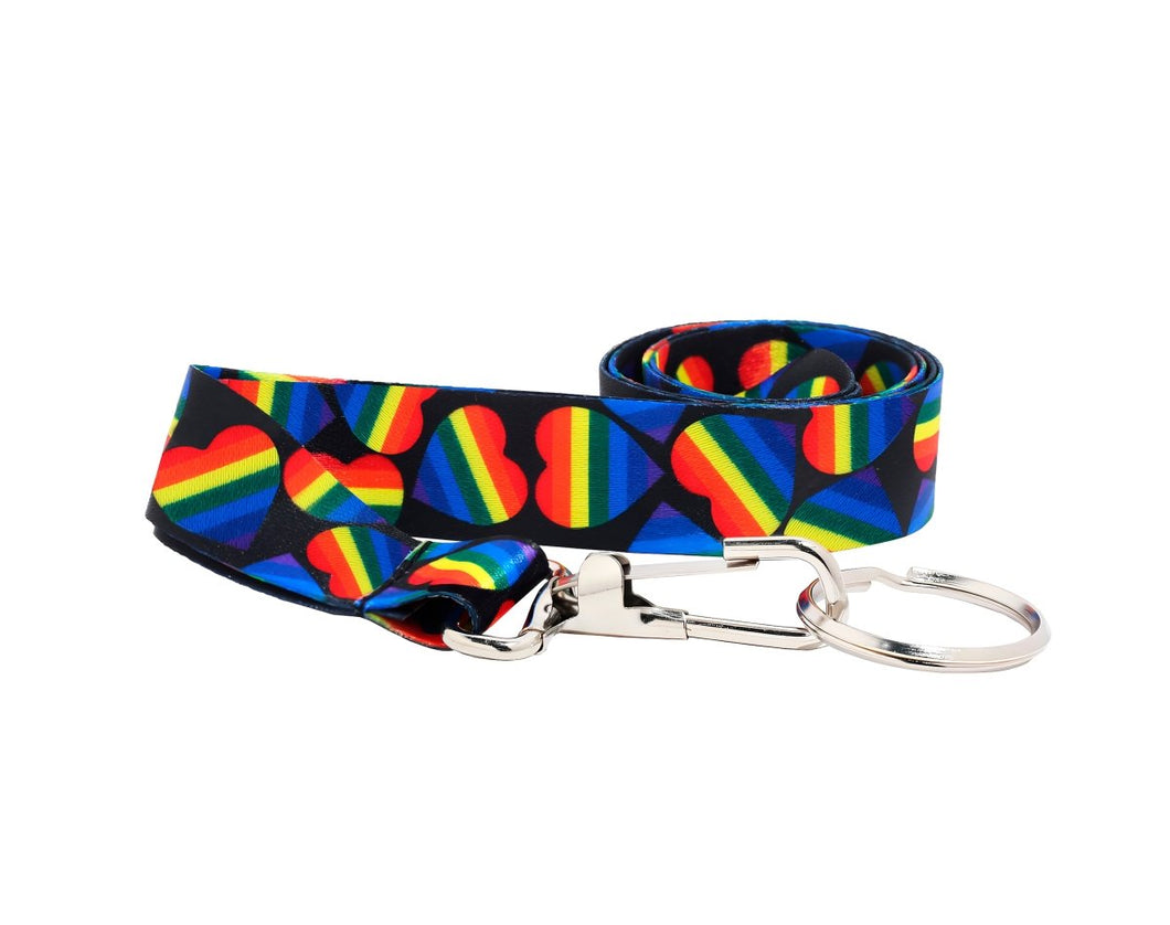 Rainbow Heart Gay Pride Lanyards - Fundraising For A Cause