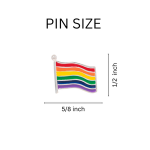 25 Pack Rainbow Flag LGBTQ Lapel Pins (25 Pins)