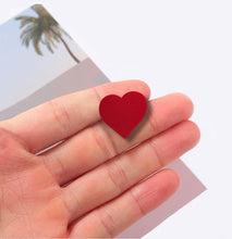 Load image into Gallery viewer, Red Heart Shaped Silicone Pins - Fundraising For A Cause