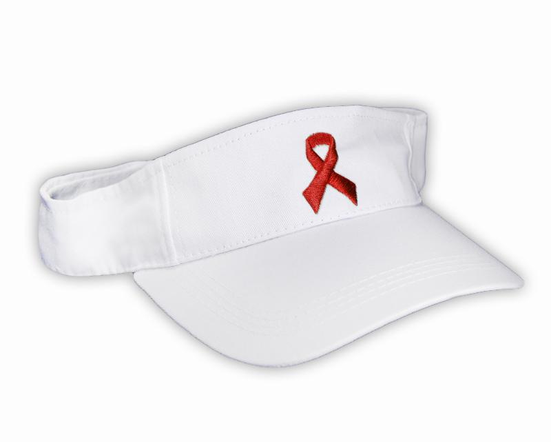 Red Ribbon Visors (4 Visors) - Fundraising For A Cause