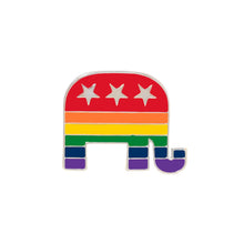 Load image into Gallery viewer, Republican Elephant Rainbow Pride Pins - Fundraising For A Cause