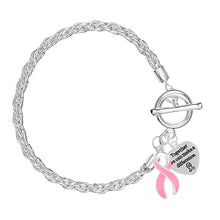 Load image into Gallery viewer, Rope Style Pink Ribbon Bracelets - Fundraising For A Cause