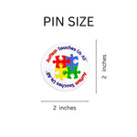 Round Autism Touches Us All Button Pins - Fundraising For A Cause