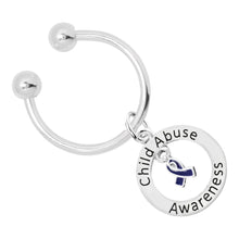 Load image into Gallery viewer, Round Child Abuse Awareness Keychains - Fundraising For A Cause