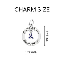 Load image into Gallery viewer, Round Child Abuse Awareness Ribbon Charms - Fundraising For A Cause