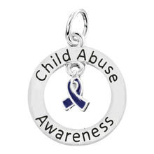 Load image into Gallery viewer, Round Child Abuse Awareness Ribbon Charms - Fundraising For A Cause