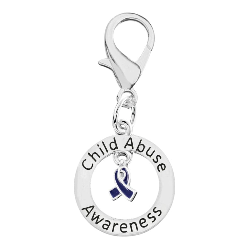 Round Child Abuse Awareness Ribbon Hanging Charms - Fundraising For A Cause