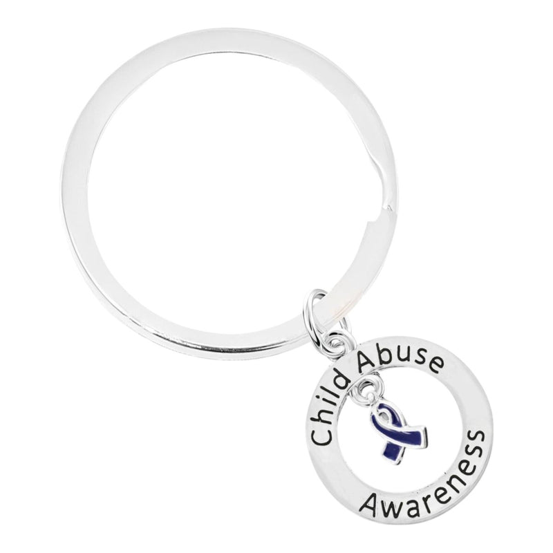 Round Child Abuse Awareness Split Style Keychains - Fundraising For A Cause