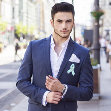 Load image into Gallery viewer, Satin Prostate Cancer Awareness Ribbon Pins - Fundraising For A Cause