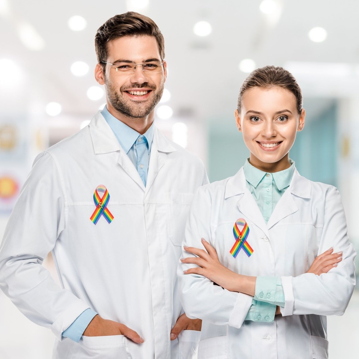 Satin Rainbow Ribbon Pins - Fundraising For A Cause