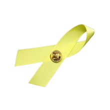 Load image into Gallery viewer, Satin Yellow Cancer Ribbon Pins - Fundraising For A Cause