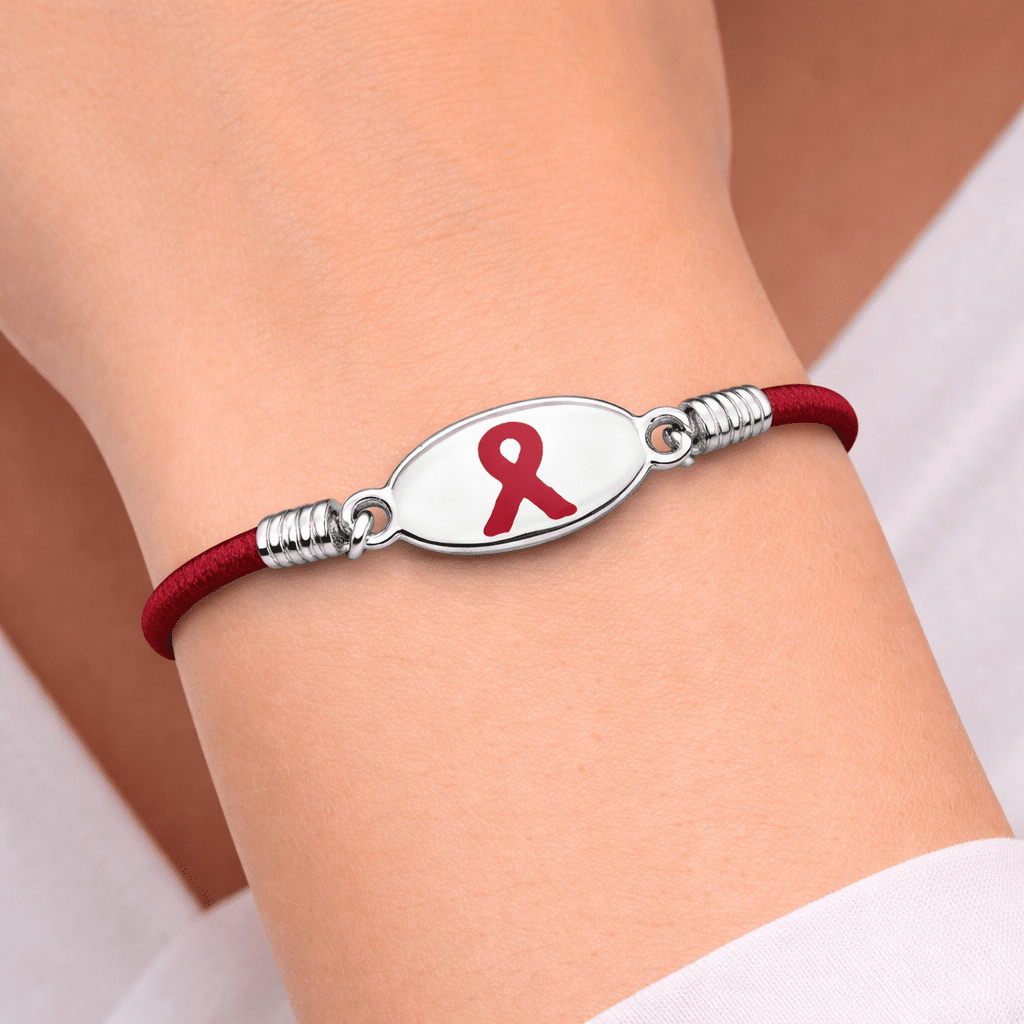 Sickle Cell Anemia Burgundy Ribbon Stretch Bracelets - Fundraising For A Cause