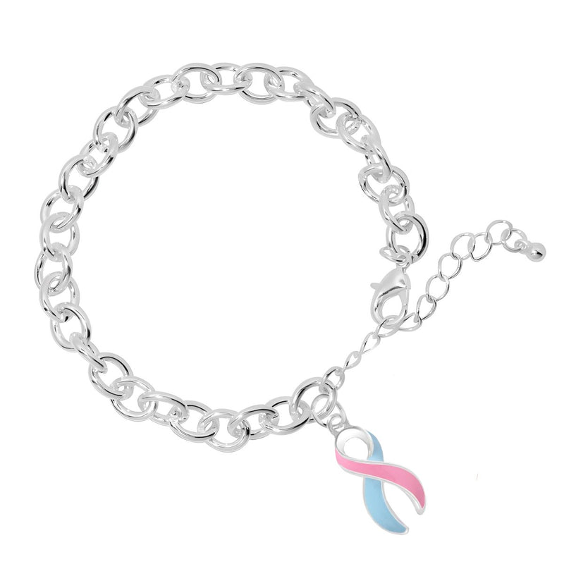 SIDS Awareness Pink & Blue Chunky Charm Bracelets - Fundraising For A Cause