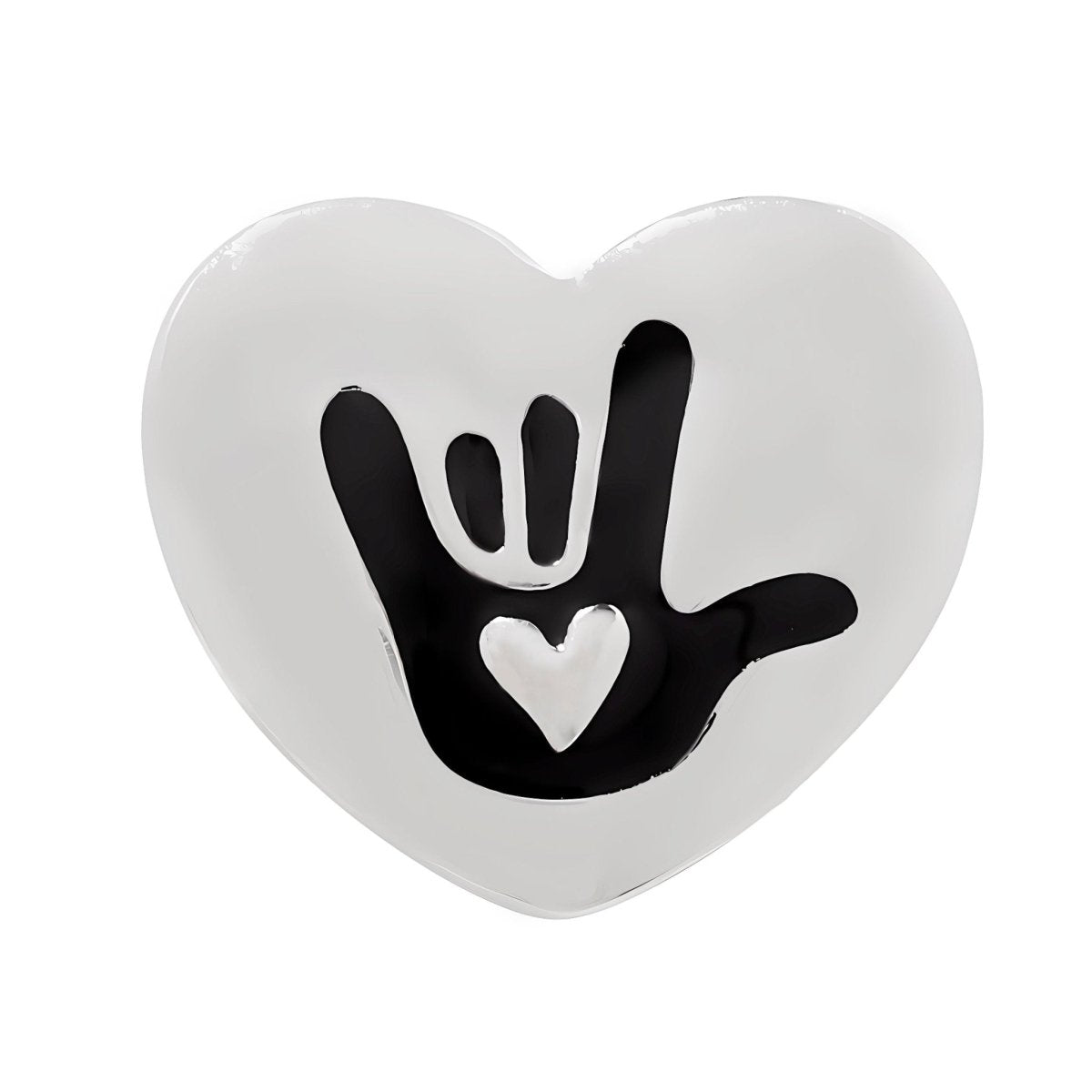 Sign Language Symbol for I Love You Deaf Sign Heart Pins - Fundraising For A Cause