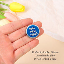 Load image into Gallery viewer, 25 Pack She Her Pronoun Silicone Pins (25 Pins)