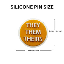 Load image into Gallery viewer, 25 Pack They Them Pronoun Silicone Pins (25 Pins)