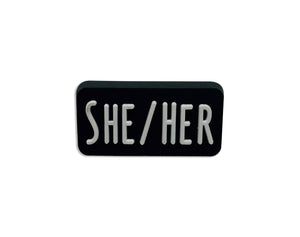 25 Pack Pronoun Pins - He/Him, She/Her, They/Them