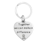 Silver Big Heart Key Chains - Fundraising For A Cause